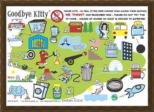 Framed Framed Goodbye Kittie Collage - David & Goliath Characters