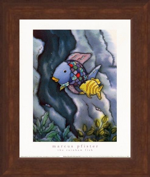 Framed Framed Rainbow Fish and The Little Striped Fish - Marcus Pfister