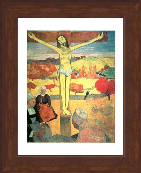 Framed Framed Yellow Christ - Paul Gauguin