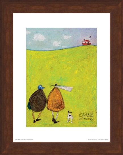 Framed Framed Little Red Caravan On The Hill - Sam Toft