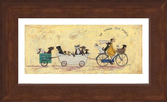 Framed Framed The Doggie Taxi Service - Sam Toft