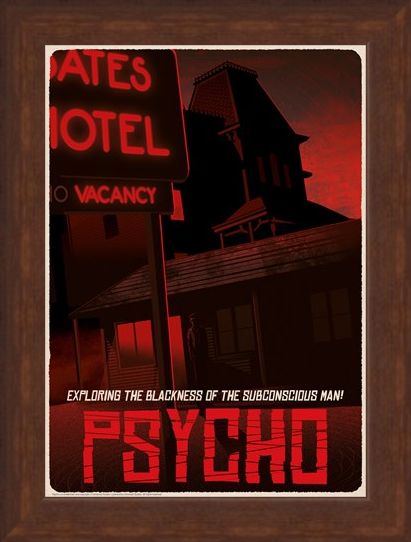 Framed Framed Alfred Hitchcock Psycho Bates Motel Limited Edition Numbered Print -