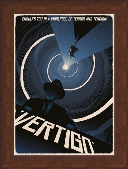 Framed Framed Vertigo - Alfred Hitchcock