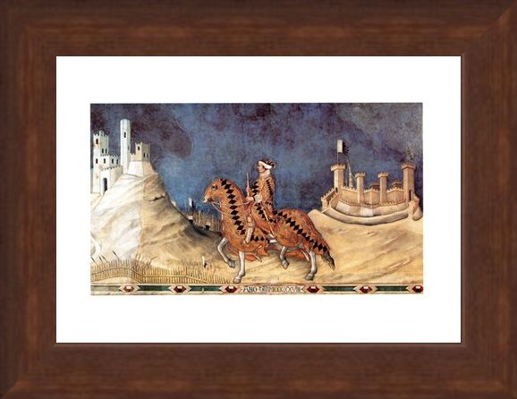 Framed Framed Guido Riccio Da Fogliano - Simone Martini