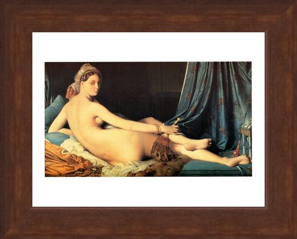 Framed Framed La Grande Odalisca - J. A. Dominique Ingres