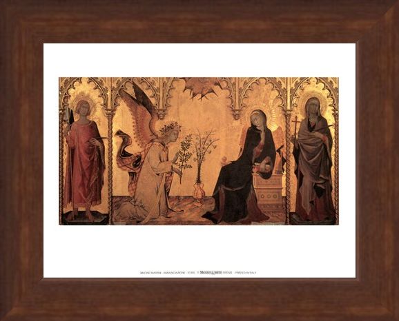 Framed Framed Annunciazione - Simone Martini