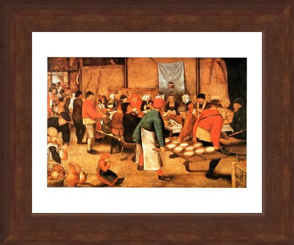 Framed Framed Pranzo Di Nozze - Pieter Bruegel Il Giovane