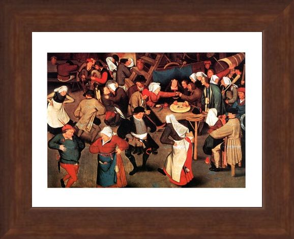 Framed Framed Nozze Di Contadini - Pieter Bruegel Il Vecchio