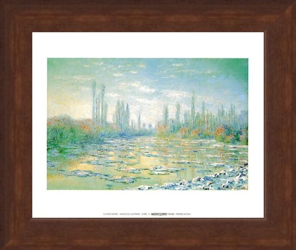 Framed Framed Floating Ice - Claude Monet