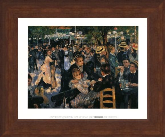 Framed Framed Il Ballo Del Moulin De La Galette - Auguste Renoir