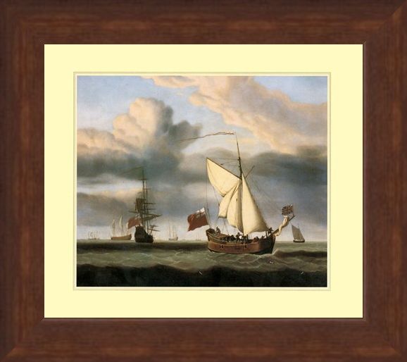 Framed Framed The Yacht 'Royal Escape' - Willem van de Velde
