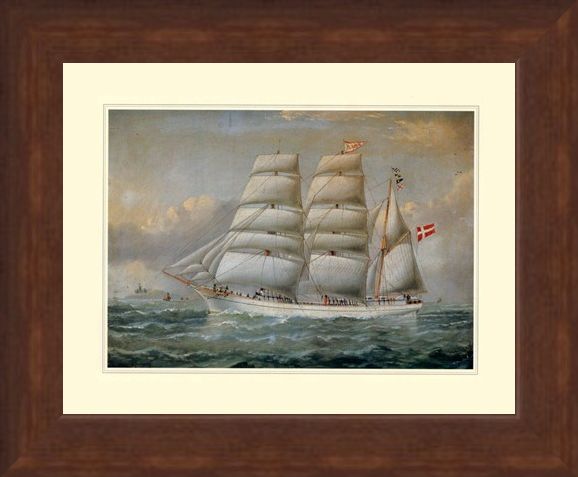 Framed Framed The Ship 'Claudia' - Antonio Jacobsen