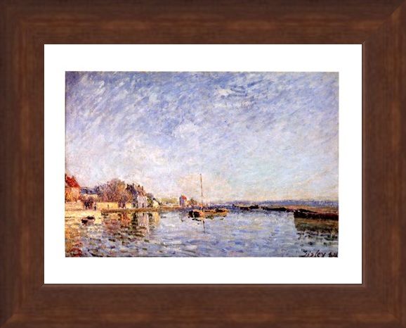 Framed Framed Canal Du Loing - Alfred Sisley
