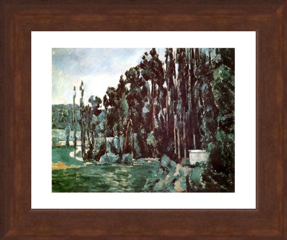 Framed Framed Poplars - Paul Cezanne