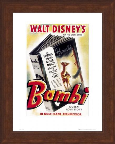 Framed Framed Bambi Original Movie Score - Walt Disney's Bambi