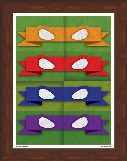 Framed Framed Minimal Movies: Teenage Mutant Ninja Turtles - Eye Masks