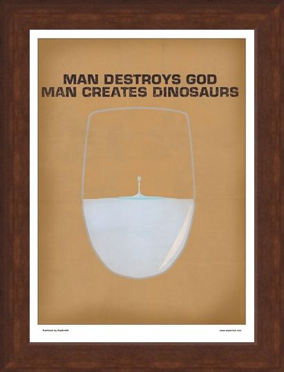 Framed Framed Minimal Movies: Jurassic Park PopArtUK - Jurassic Park