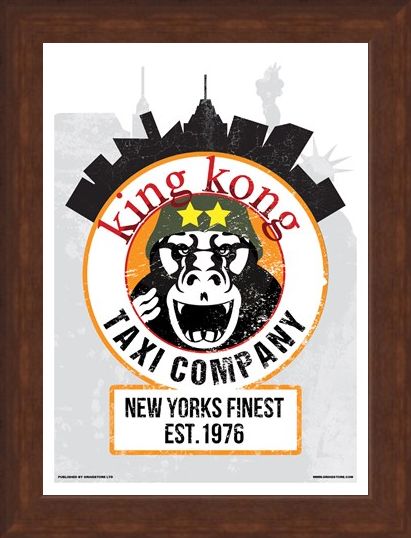 Framed Framed King Kong Taxi Company Mini Poster - Inspired By Taxi Driver