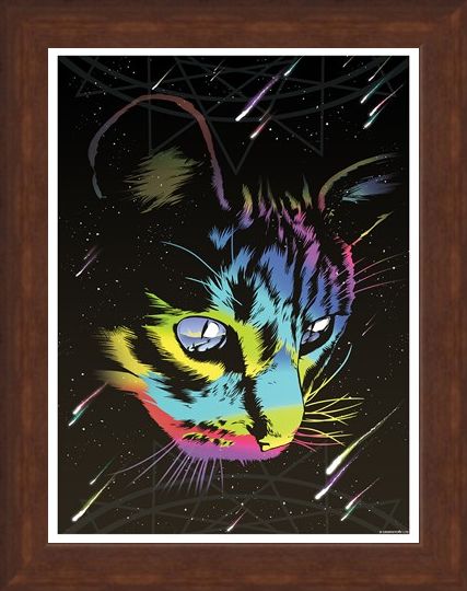 Framed Framed Rainbow Cat - Unorthodox Collective