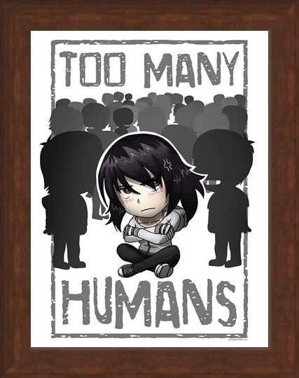 Framed Framed Too Many Humans Mini Poster -