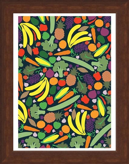 Framed Framed A Colourful Explosion - Vibrant Vegan Mini Poster