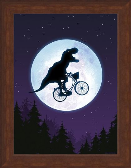 Framed Framed E.T-Rex Mini Poster - E.T Humour