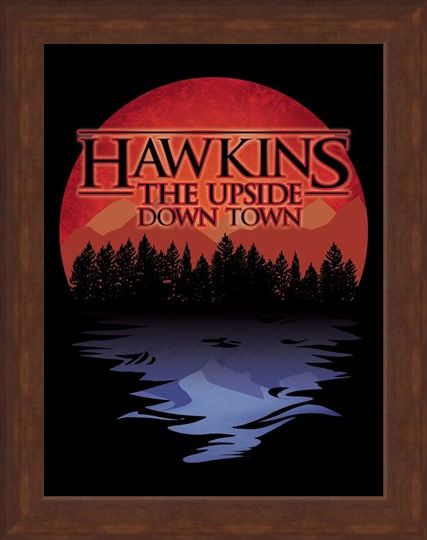 Framed Framed The Upside Down Town Mini Poster - Hawkins