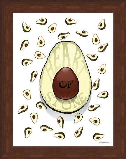 Framed Framed Heart Of Stone Mini Poster - Avocado