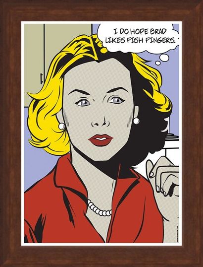 Framed Framed I Do Hope Brad Likes Fish Fingers - Pop Art