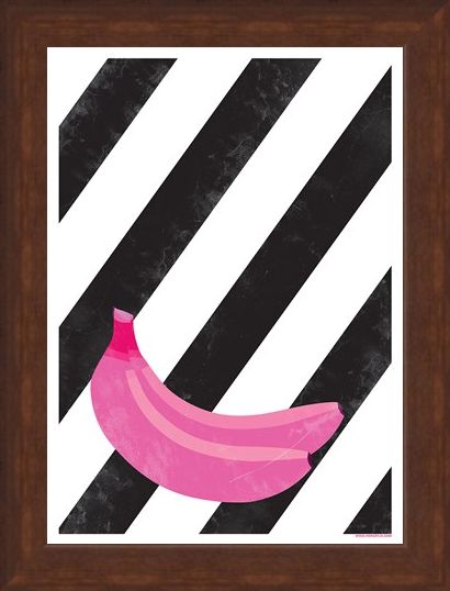 Framed Framed Banana Bunch - Pop Art Plantain