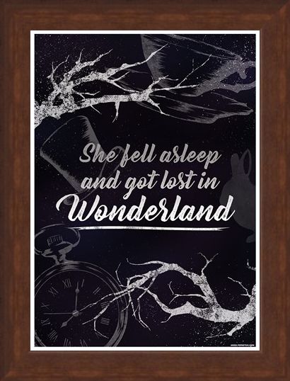 Framed Framed She Fell Asleep And Got Lost In Wonderland - Down The Rabbit Hole