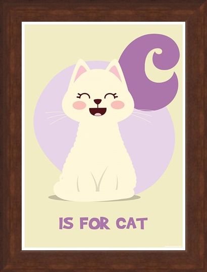 Framed Framed C...is for Cat - Animal Alphabet