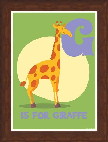 Framed Framed G...is for Giraffe - Animal Education