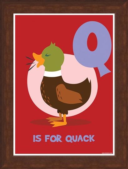Framed Framed Q Is For Quack - Learning With Pictures