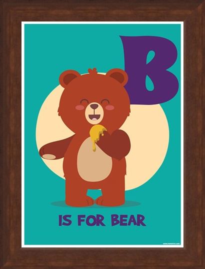 Framed Framed B...Is For Bear - Animal Alphabet