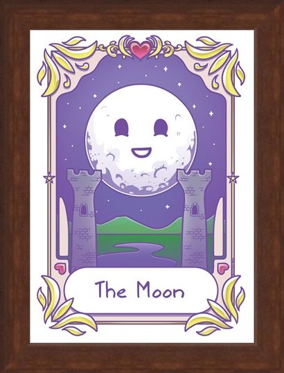 Framed Framed Kawaii - The Moon - Deadly Tarot