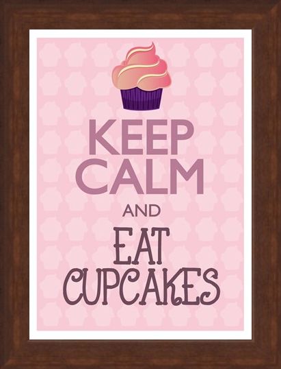Framed Framed Keep Calm & Eat Cupcakes - Keep Calm & Carry On
