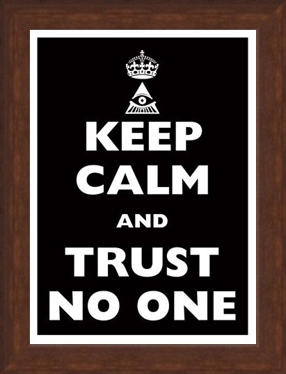 Framed Framed Keep Calm & Trust No One - Keep Calm & Carry On