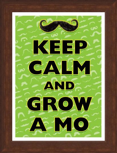 Framed Framed Keep Calm & Grow A Mo - Keep Calm & Carry On