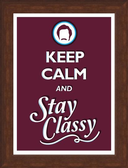 Framed Framed Keep Calm & Stay Classy - Keep Calm & Carry On