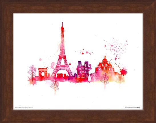 Framed Framed Paris Skyline - Summer Thornton