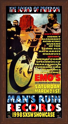 Framed Framed Man's Ruin Records 1998 SXSW Showcase - Frank Kozik