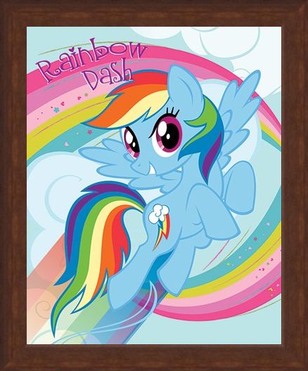 Framed Framed Rainbow Dash - My Little Pony