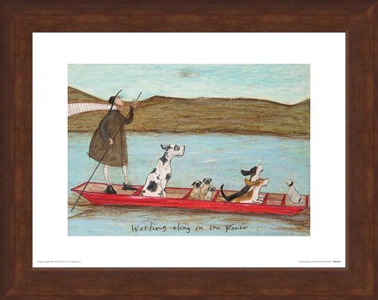 Framed Framed Woofing Along On The River - Sam Toft