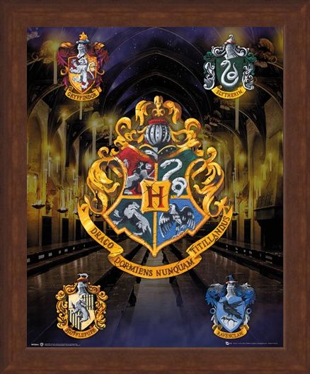 Framed Framed House Crests - Harry Potter