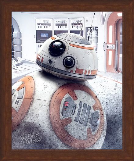 Framed Framed BB-8 Peek - Star Wars The Last Jedi