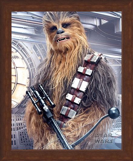 Framed Framed Chewbacca Bowcaster - Star Wars The Last Jedi