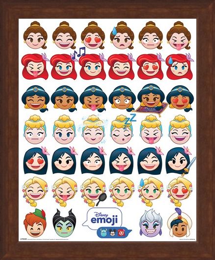 Framed Framed A Happy Ending - Disney Emoji Princess