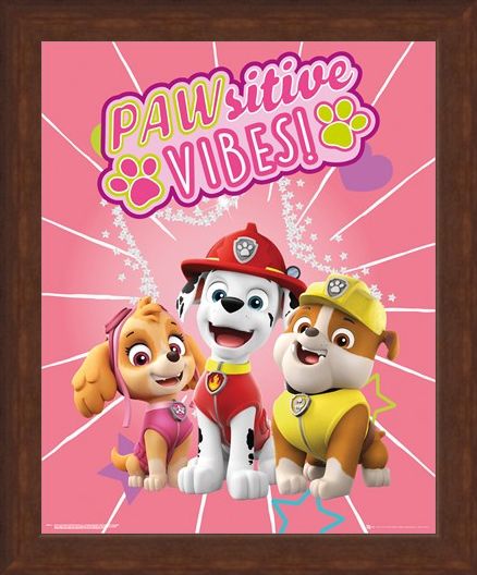 Framed Framed Pawsitive Vibes - Paw Patrol