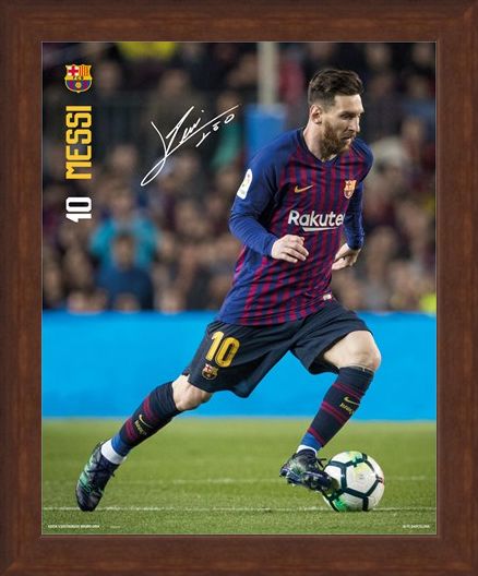 Framed Framed Messi 18-19 - Barcelona FC